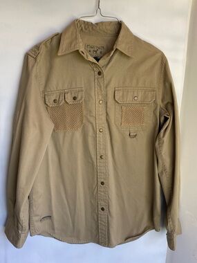 Vtg Ralph Lauren Women’s Khaki Utility Shirt Jacket Size S